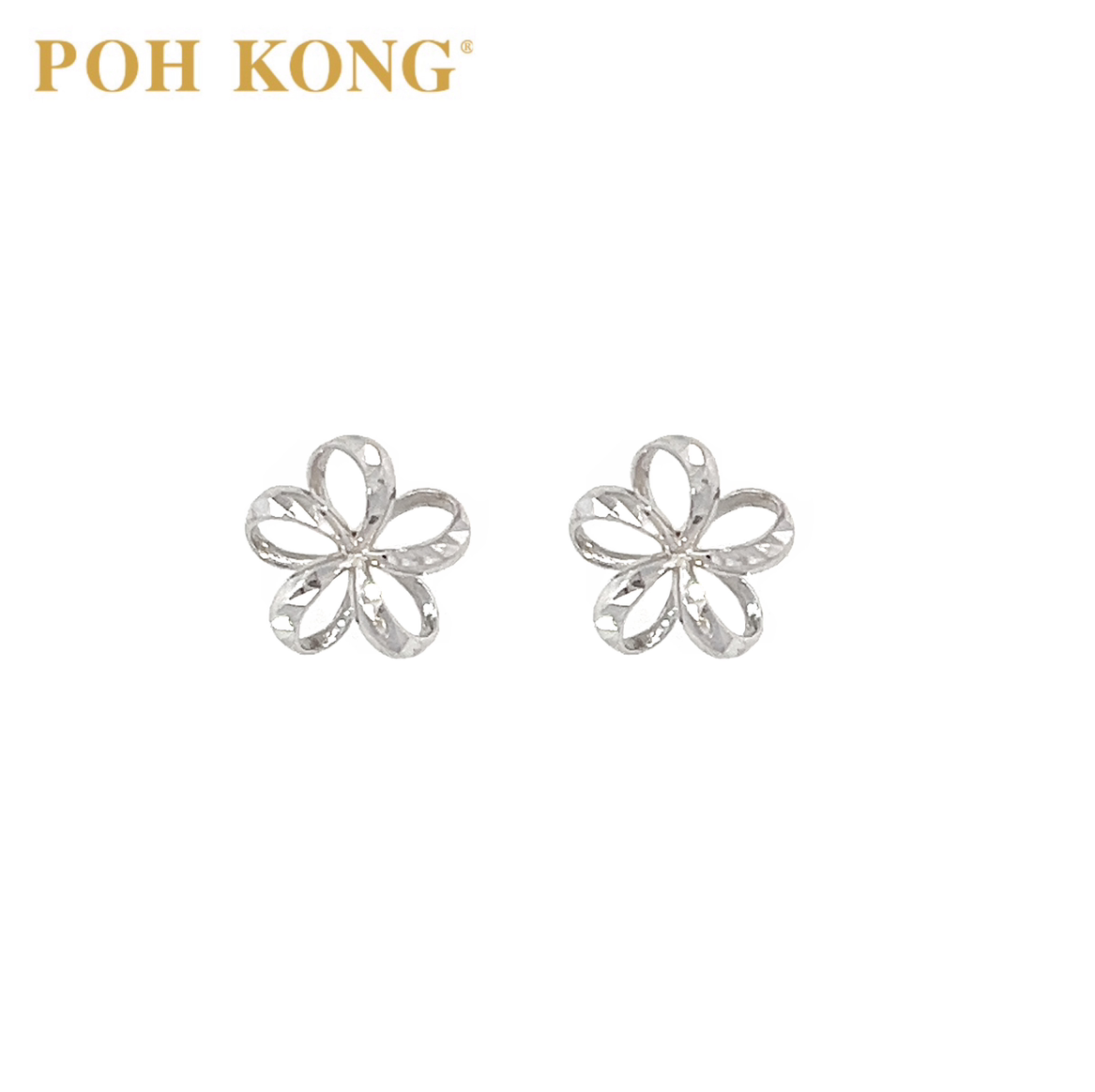 Poh kong white gold earring discount