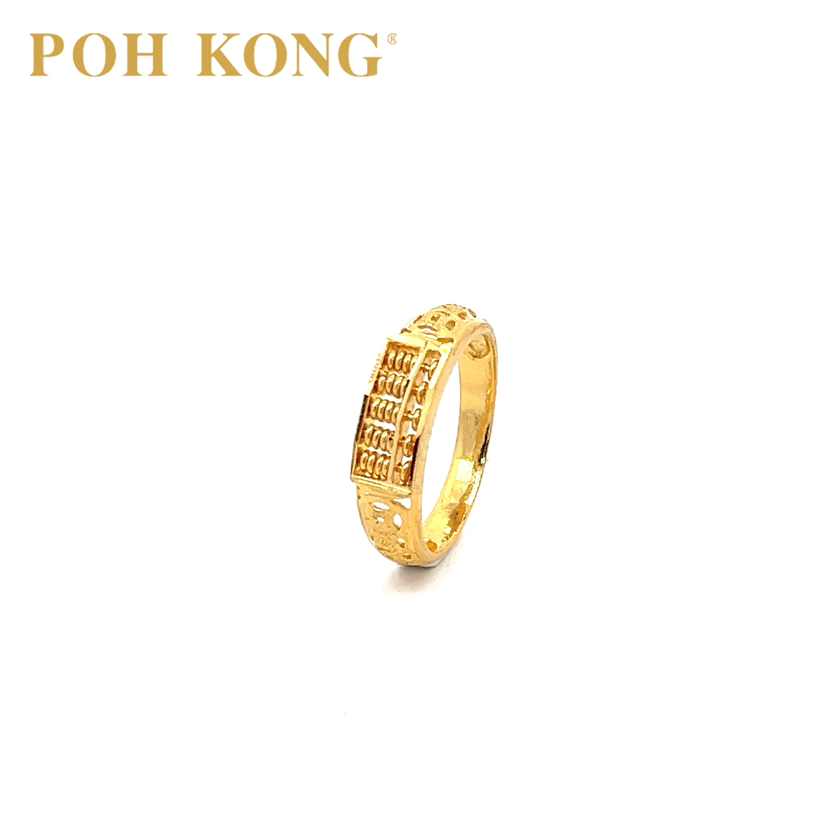 POH KONG 916 22K Gold Abacus Copper Coins Ring