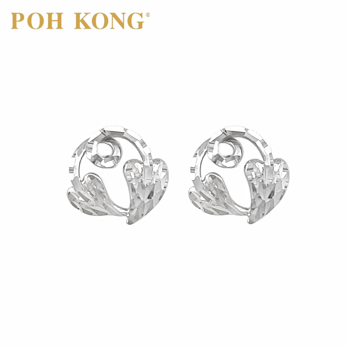 Poh kong white gold earring discount