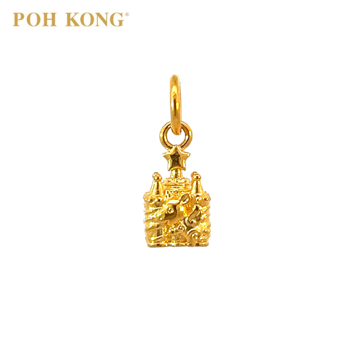 POH KONG 916 22K Yellow Gold Castle Pendant