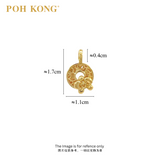POH KONG 916/22K Yellow Gold Anggun Round Shape With Orchid Pendant