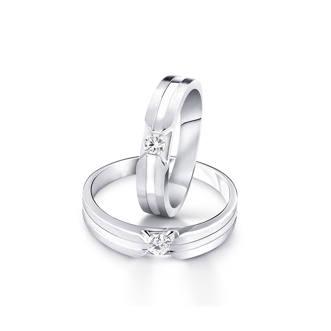 Adjustable Couple Rings Set for lovers Silver Plated Designer Solitaire for  Men and Women 2 Pair