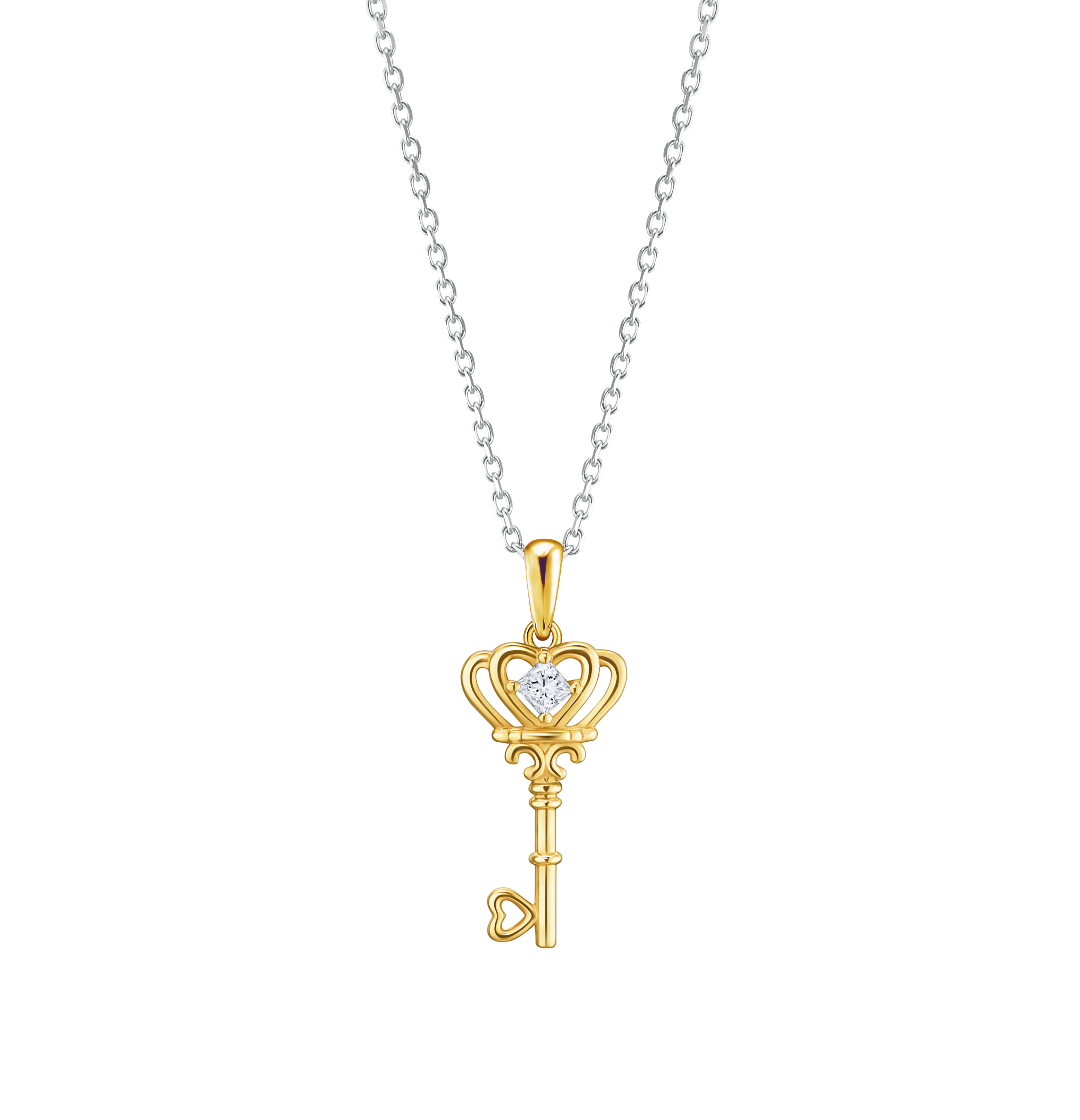 Women's 14k Solid Gold Key Necklace – NORM JEWELS