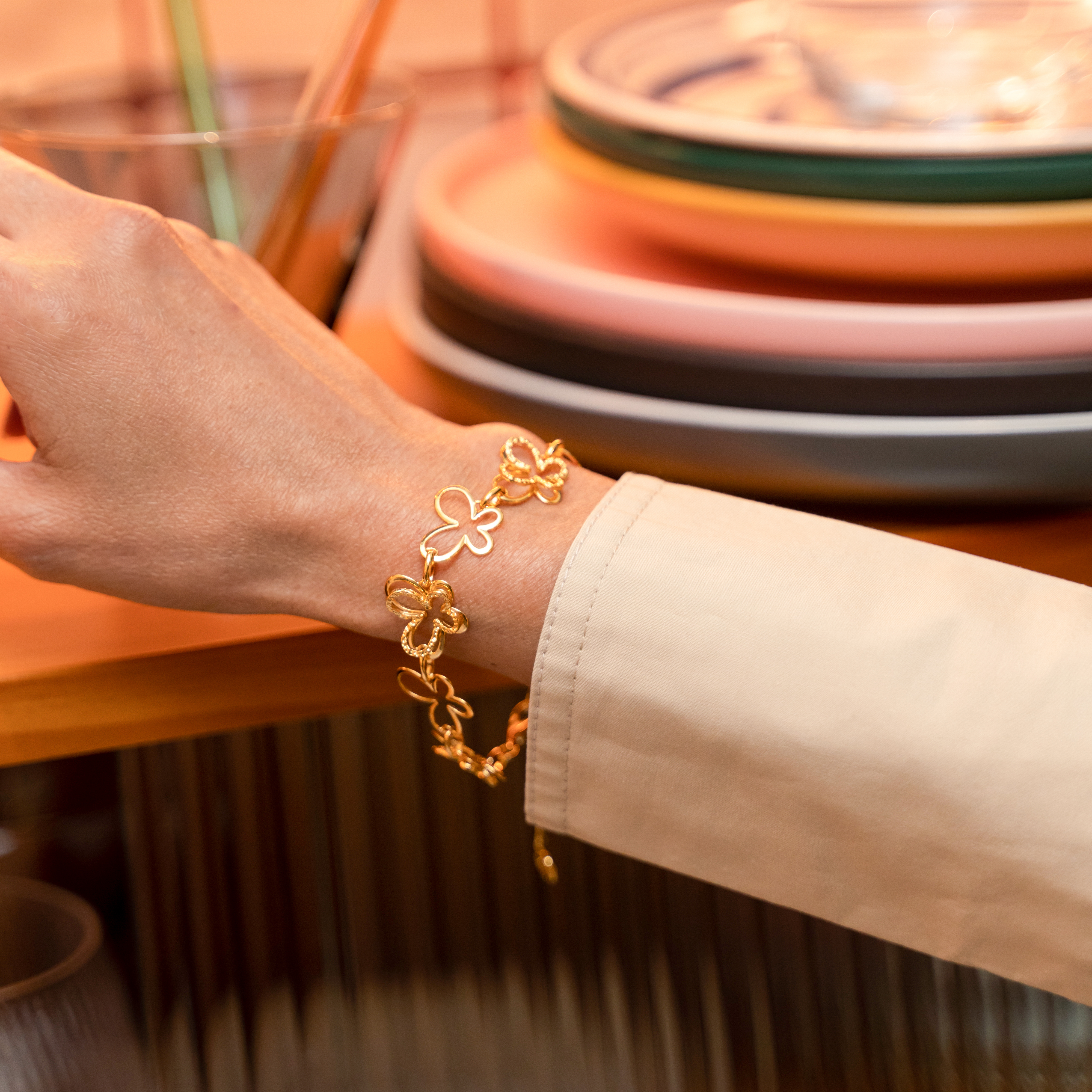 Gold LV Bracelet #1 - Shop Cece Xclusives
