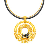 POH KONG 916/22K Gold Tranz Nature Spider With Double Circle Pendant