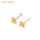 POH KONG 916/22K Yellow Gold 4 In Heart Earring