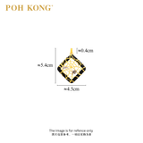 POH KONG 916/22K Yellow Gold Tranz Nature Spider With Agate Pendant