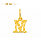 POH KONG 916/22K Yellow Gold Exquisite Alphabet Pendant M