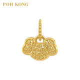 POH KONG 916/22K Yellow Gold Exquisite Ruyi Lock Pendant
