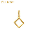 POH KONG 916/22K Yellow Gold Exquisite Square Pendant