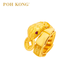 POH KONG 916/22K Yellow Gold Auspicious Snake Pendant Charm