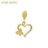 POH KONG 916/22K Gold Butterfly Love Pendant