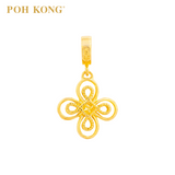 POH KONG 916/22K Yellow Gold Happy Love Ruyi Charm Pendant •?ö2015•?ä