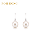 POH KONG 750/18K White Gold with Classic Pearl Hook Earring