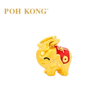 POH KONG 916/22K Yellow Gold "PingAn" Elephant Pendant