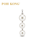 POH KONG 750/18K White Gold Eternal Pearl Trio Pendant