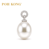 POH KONG 750/18K White Divine Pearl with Diamond Pendant