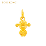 POH KONG 916/22K Yellow Gold Money God With 'YuanBao' Pendant