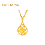 POH KONG 916/22K Yellow Gold Happy Love Lily Pendant