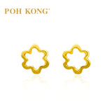POH KONG 916/22K Yellow Gold Delicate Flora Earrings