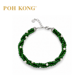 POH KONG 750/18K White Gold Jade Beads Bracelet with Pearl and Diamond