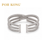 POH KONG 750/18K WHITE GOLD CLASSIC DIAMOND BANGLE