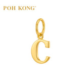 POH KONG 916/22K Gold Exquisite Alphabet Pendant C