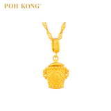 Poh Kong 916/22K Gold Auspicious Pot Of Gold Charm