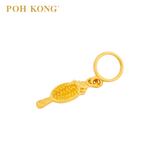 POH KONG 916/22K Yellow Gold Happy Love Double Happiness Comb Pendant
