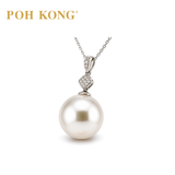 POH KONG 750/18K White Gold Pearl Grace with Diamond Pendant
