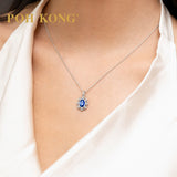 POH KONG 750/18K White Gold Celestial Blue Sapphire Diamond Pendant