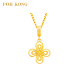 POH KONG 916/22K Yellow Gold Happy Love Ruyi Charm Pendant •?ö2015•?ä