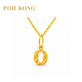 POH KONG 916/22K Yellow Gold Exquisite Alphabet Pendant O