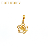 POH KONG 916/22K Yellow Gold Bunga Raya Pendant
