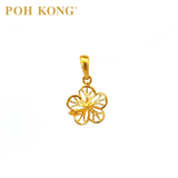 POH KONG 916/22K Yellow Gold Bunga Raya Pendant