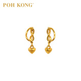 POG KONG 916/22K Yellow Gold Tranz Dangling Earring (2019)