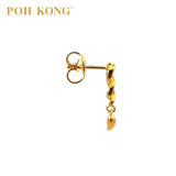 POG KONG 916/22K Yellow Gold Tranz Dangling Earring (2019)