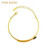 POH KONG 916/22K Yellow Gold Tranz Classic Bangle With Spider