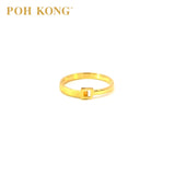 Cincin Persegi Mini Tranz Emas Kuning POH KONG 916/22K (2001)