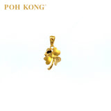 POH KONG 916/22K Gold Tranz Four Leaf Clover Pendant
