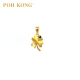 POH KONG 916/22K Gold Tranz Four Leaf Clover Pendant