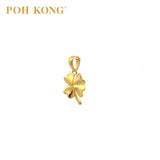 POH KONG 916/22K Gold Tranz Four Leaf Clover Pendant