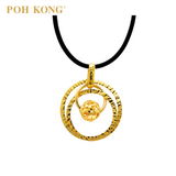 POH KONG 916/22K Yellow Gold Tranz Classic Collection Circle Pendant
