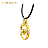 POH KONG 916/22K Yellow Gold Tranz Classic Collection Circle Pendant