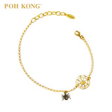 POH KONG 916/22K Yellow Gold Tranz Spider and Cobweb Bracelet (2011)