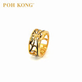 POH KONG 916/22K Yellow Gold Tranz Spider Net Ring