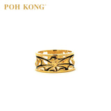 POH KONG 916/22K Yellow Gold Tranz Spider Net Ring