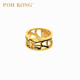POH KONG 916/22K Yellow Gold Tranz Spider Net Ring