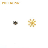 POH KONG 916/22K Gold Tranz Spider and Cobweb Earrings