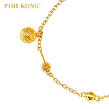 POH KONG 916/22K Yellow Gold Happy Love Dragon Ball Bracelet